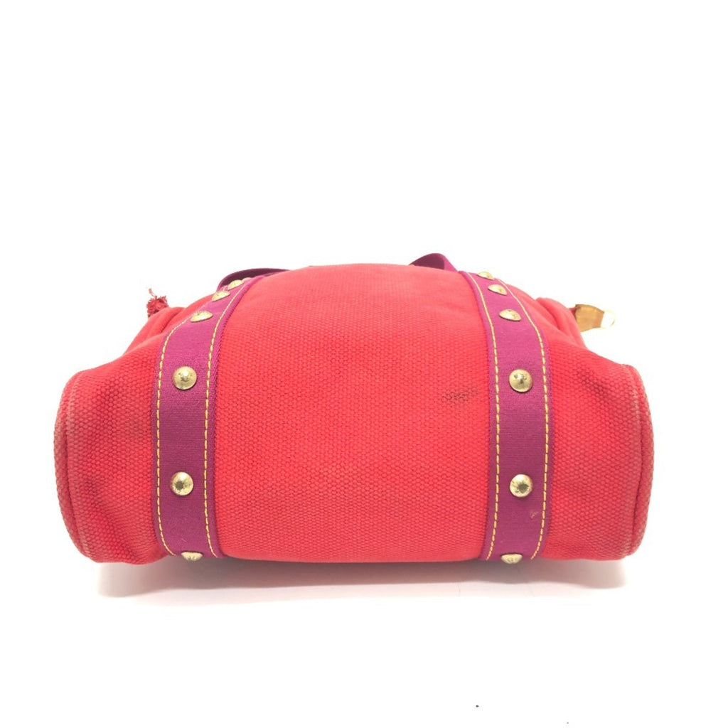 Louis Vuitton Red Color Canvas Tote Bag