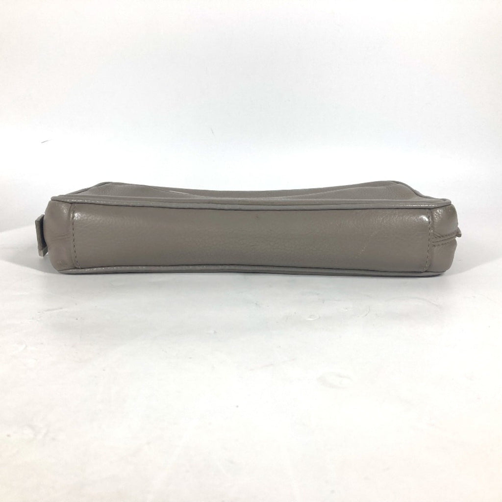 Christian Dior Gray Leather Clutch Bag (Pre-Owned)