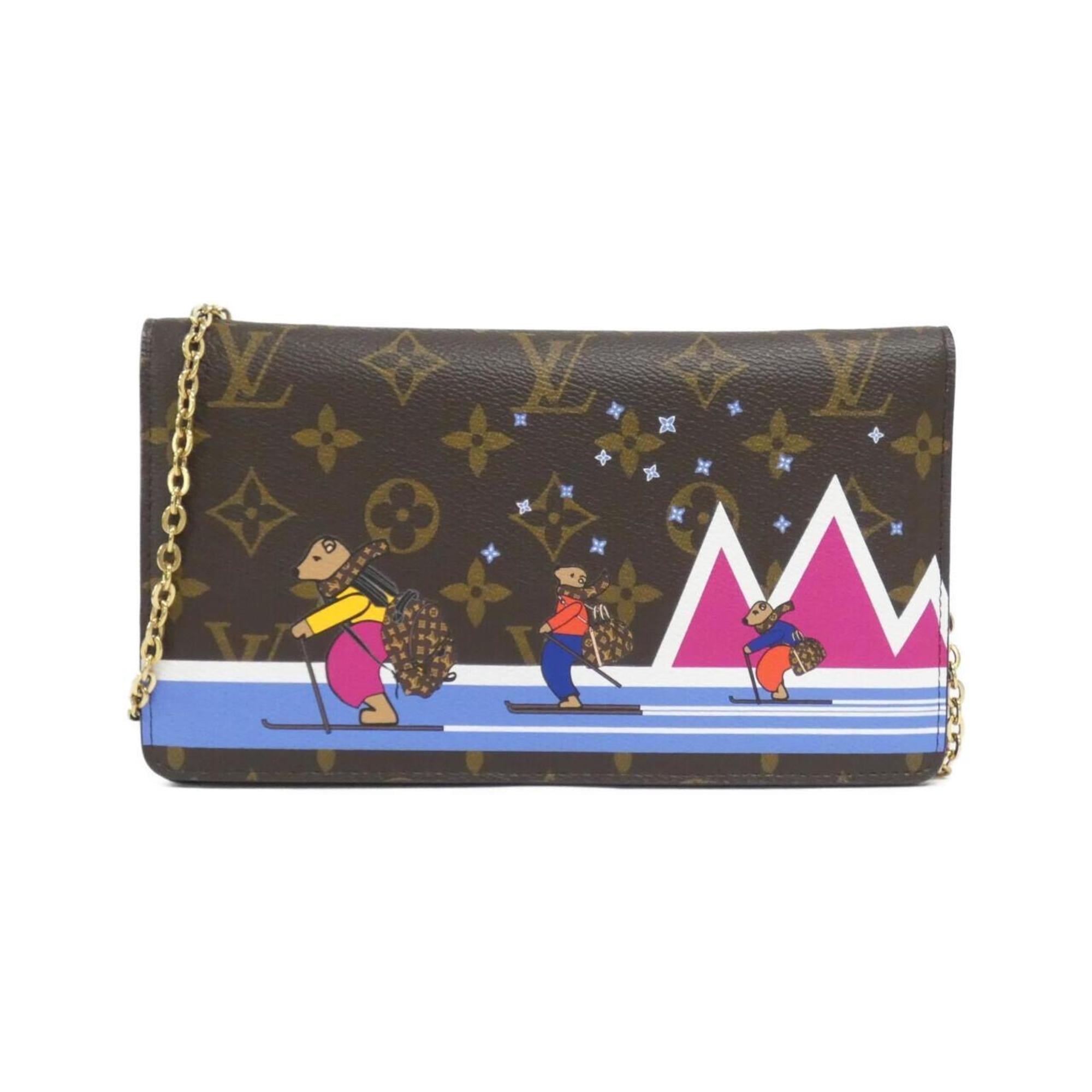 Louis Vuitton Monogram Marron Coated Canvas Handbag Pochette