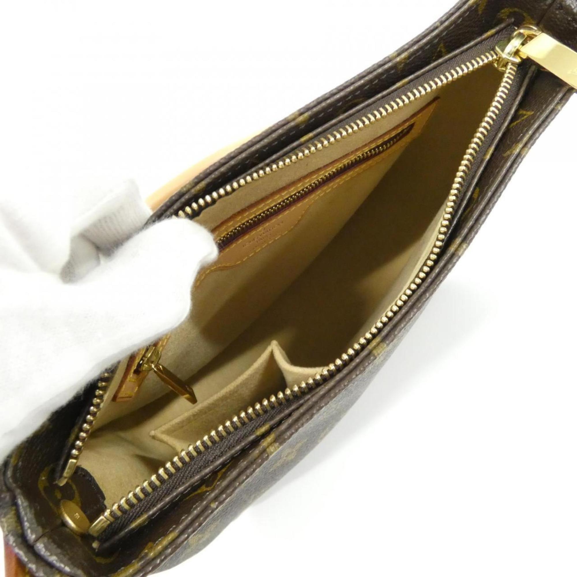 Louis Vuitton Brown Coated Canvas Shoulder Bag