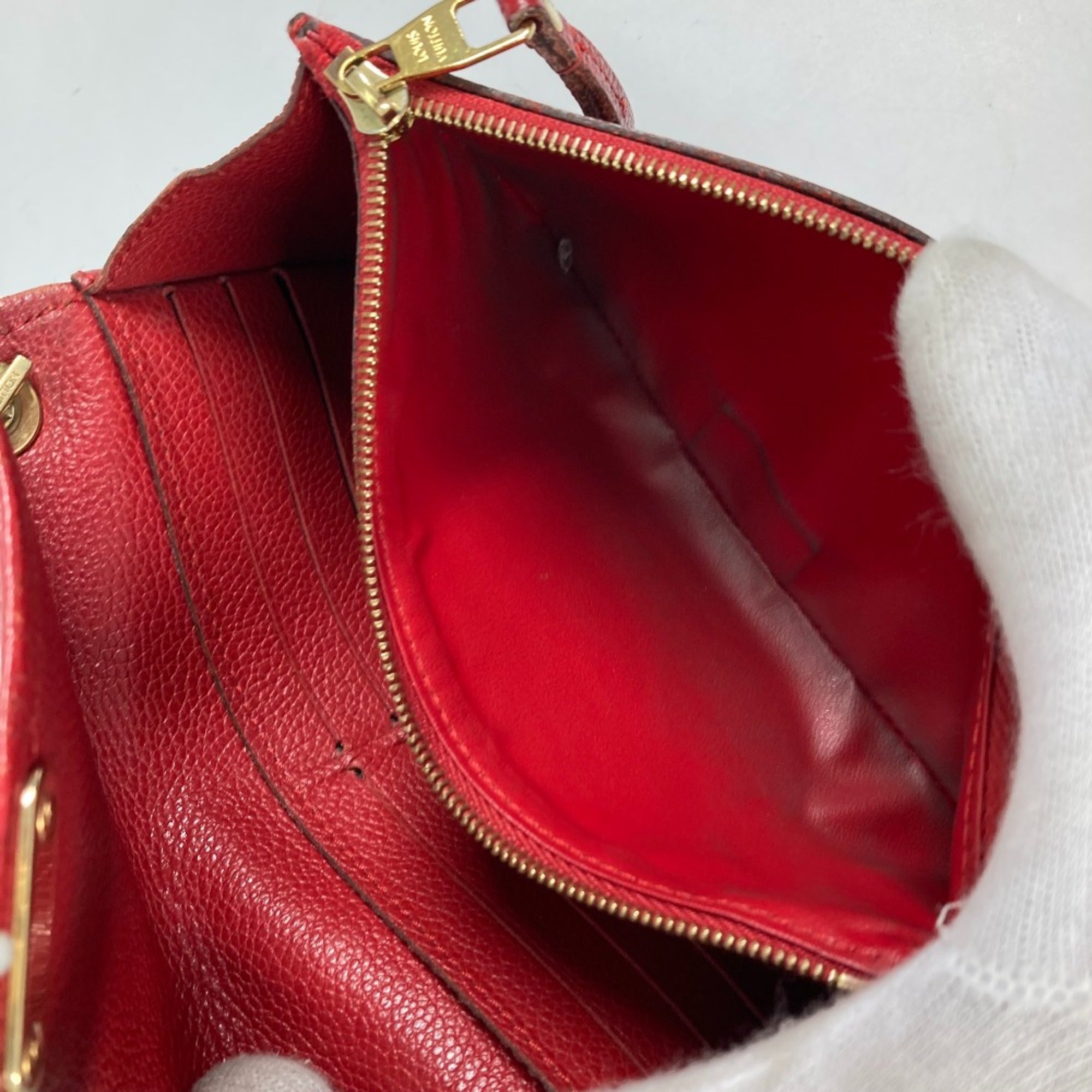 Louis Vuitton Red Other Long Wallet