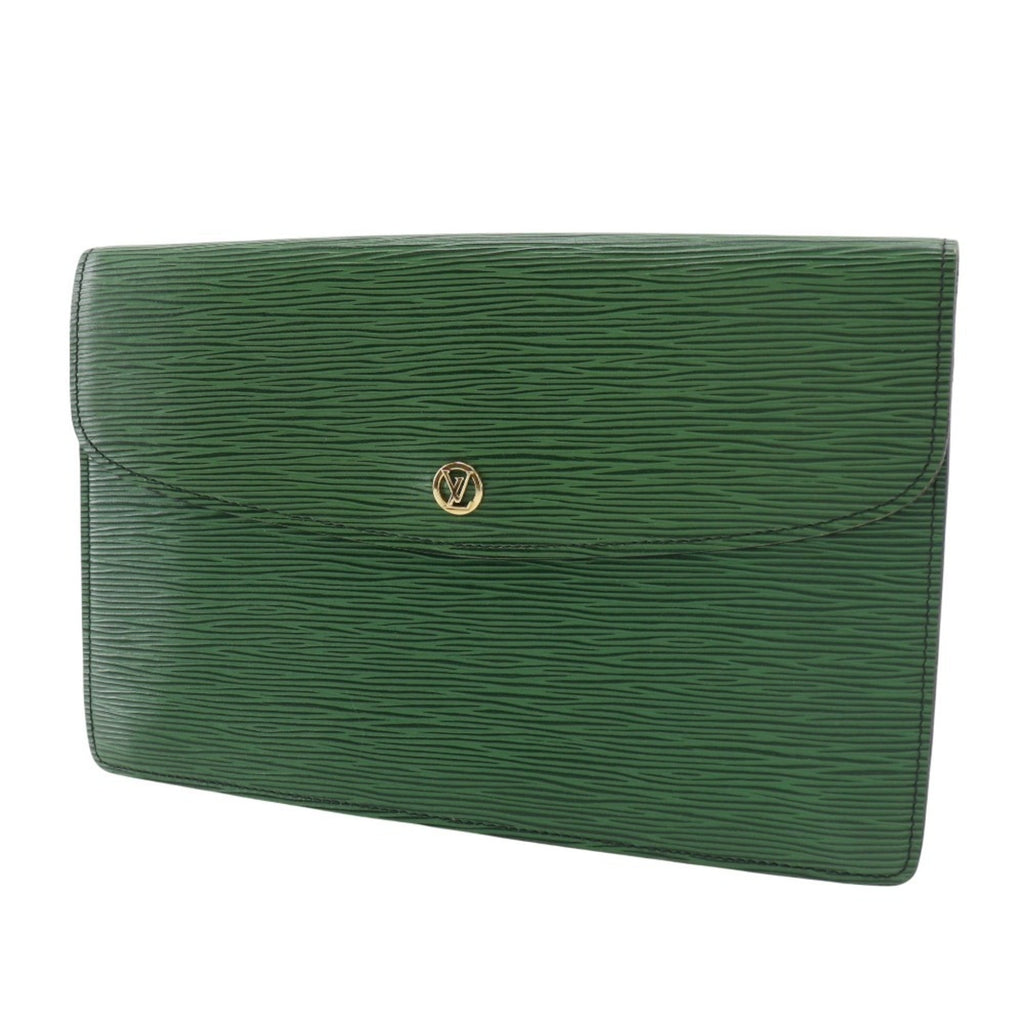 Louis Vuitton Borneo Green Green Epi Leather Clutch Bag