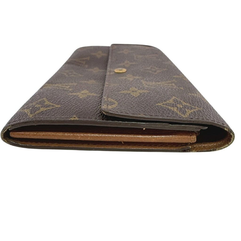 Louis Vuitton Brown Leather Wallet (Tri-Fold)