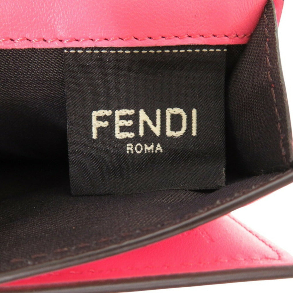 Fendi Pink Leather Wallet (Tri-Fold)