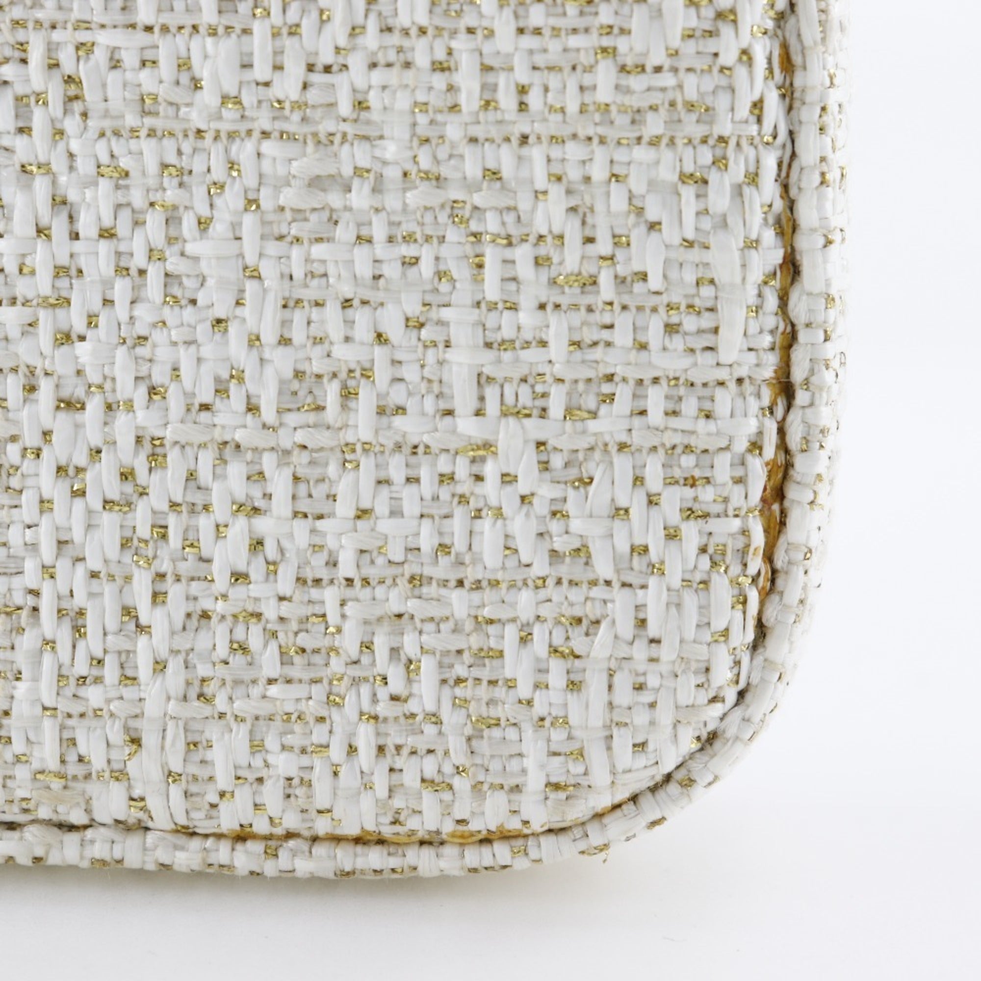 Chanel White Tweed Shoulder Bag