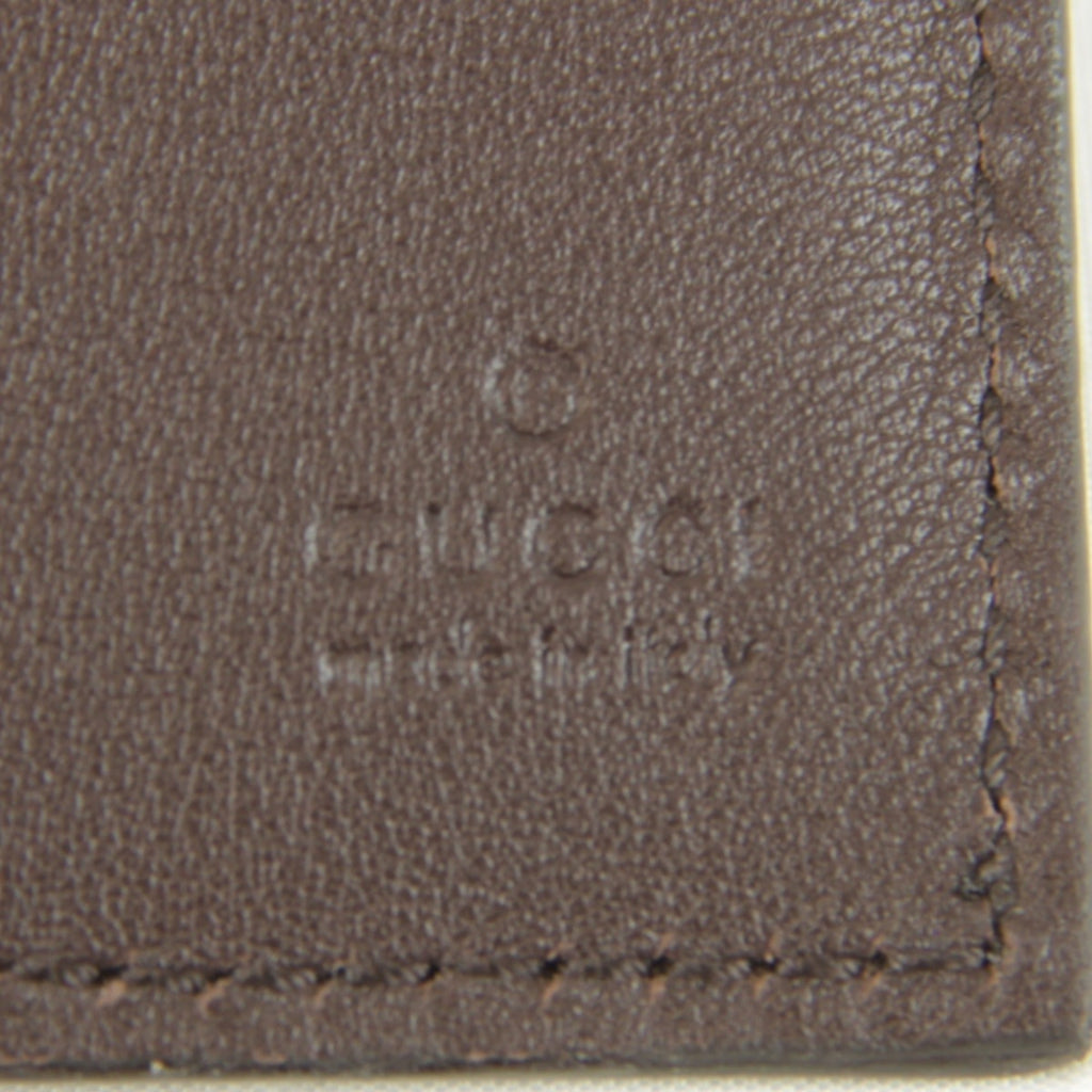 Gucci Brown Leather Long Bill Wallet (Bi-Fold) (Pre-Owned)