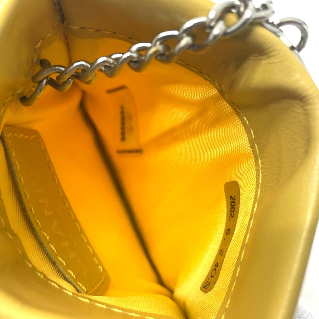 Chanel Yellow Leather Coin Purse/Coin Case