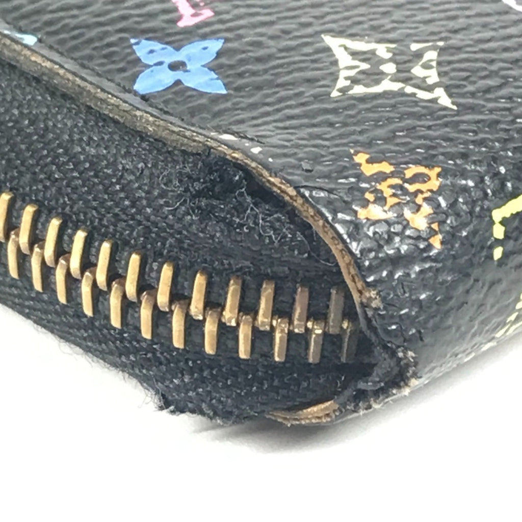 Louis Vuitton Black Multi-Color Noir Monogram Multicolore Canvas Long Wallet