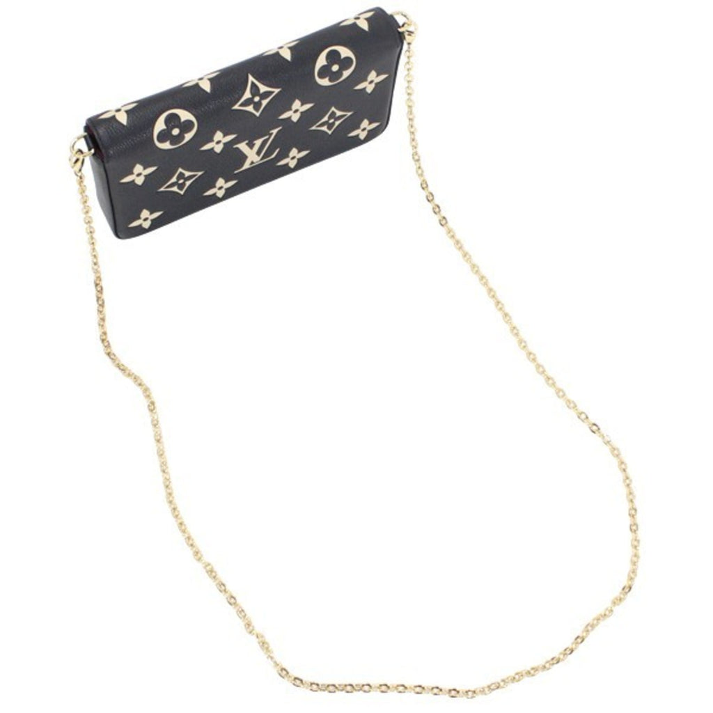 Louis Vuitton Beige Bicolor Black Monogram Empreinte Clutch Bag Pochette Shoulder Bag