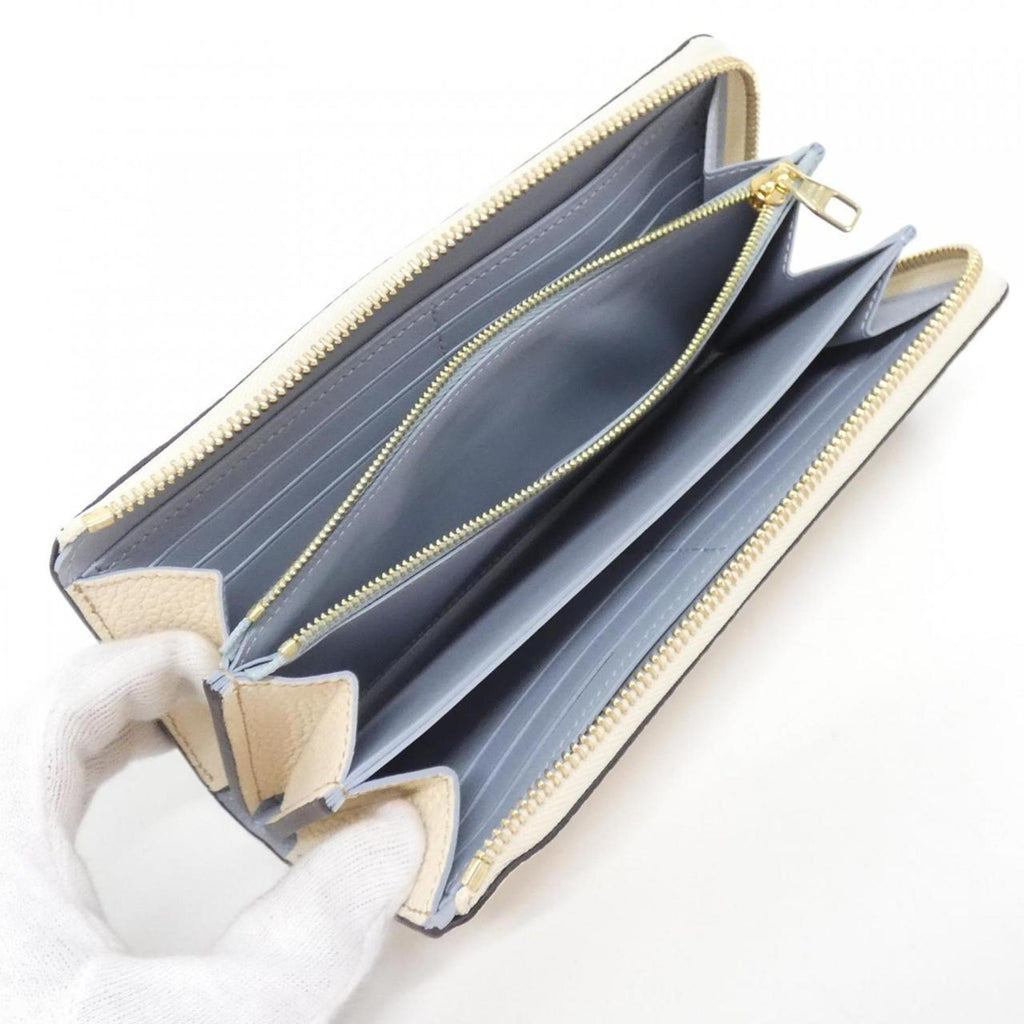 Louis Vuitton Cream Leather Long Wallet