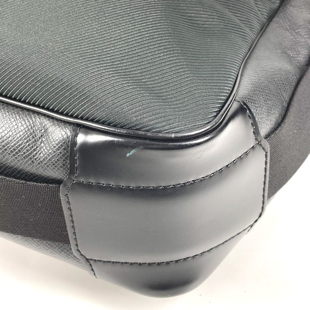 Louis Vuitton Ardoise Black Khaki Taiga Leather Nylon Leather Messenger Bag Shoulder Bag