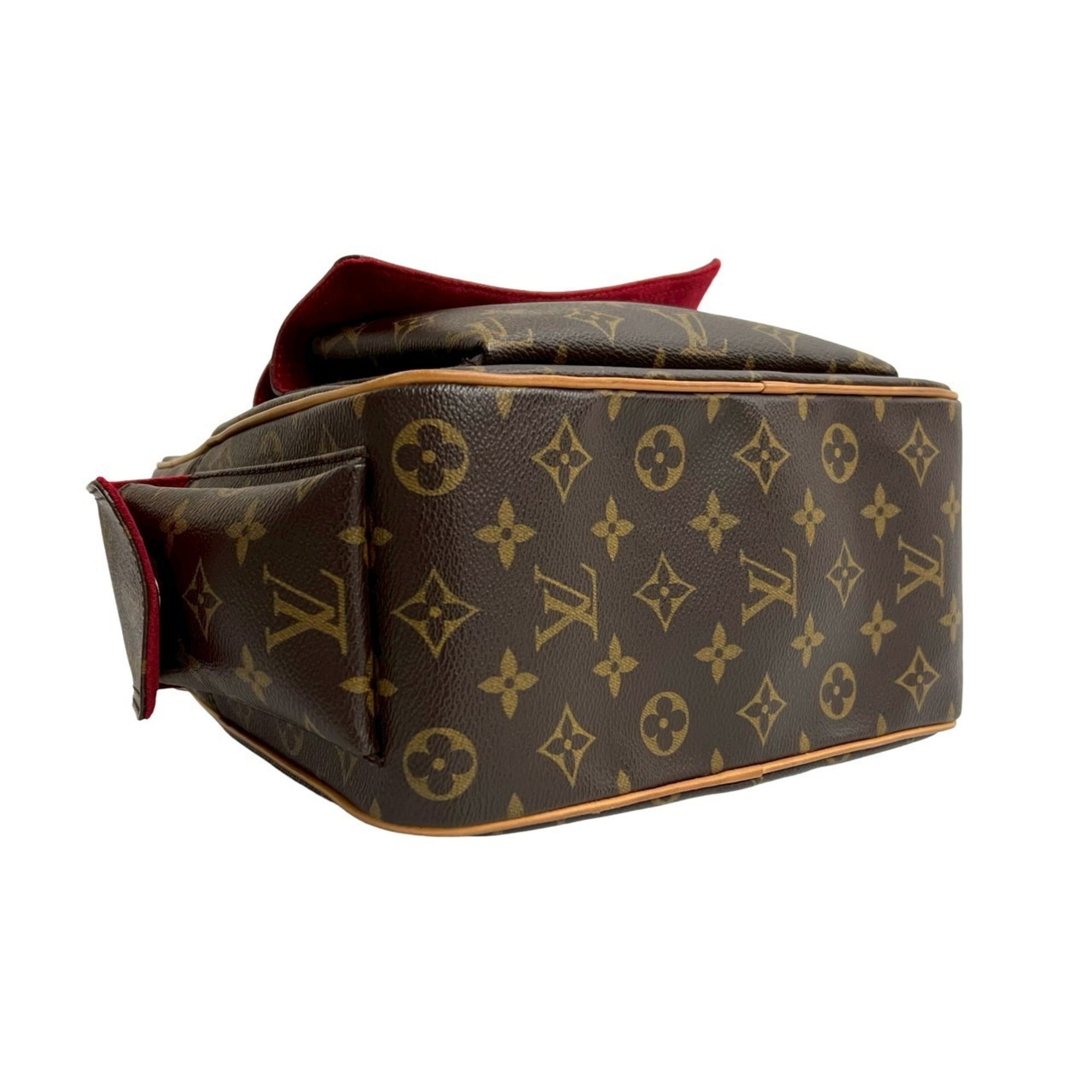 Louis Vuitton Brown Leather Pvc Boston Bag Handbag