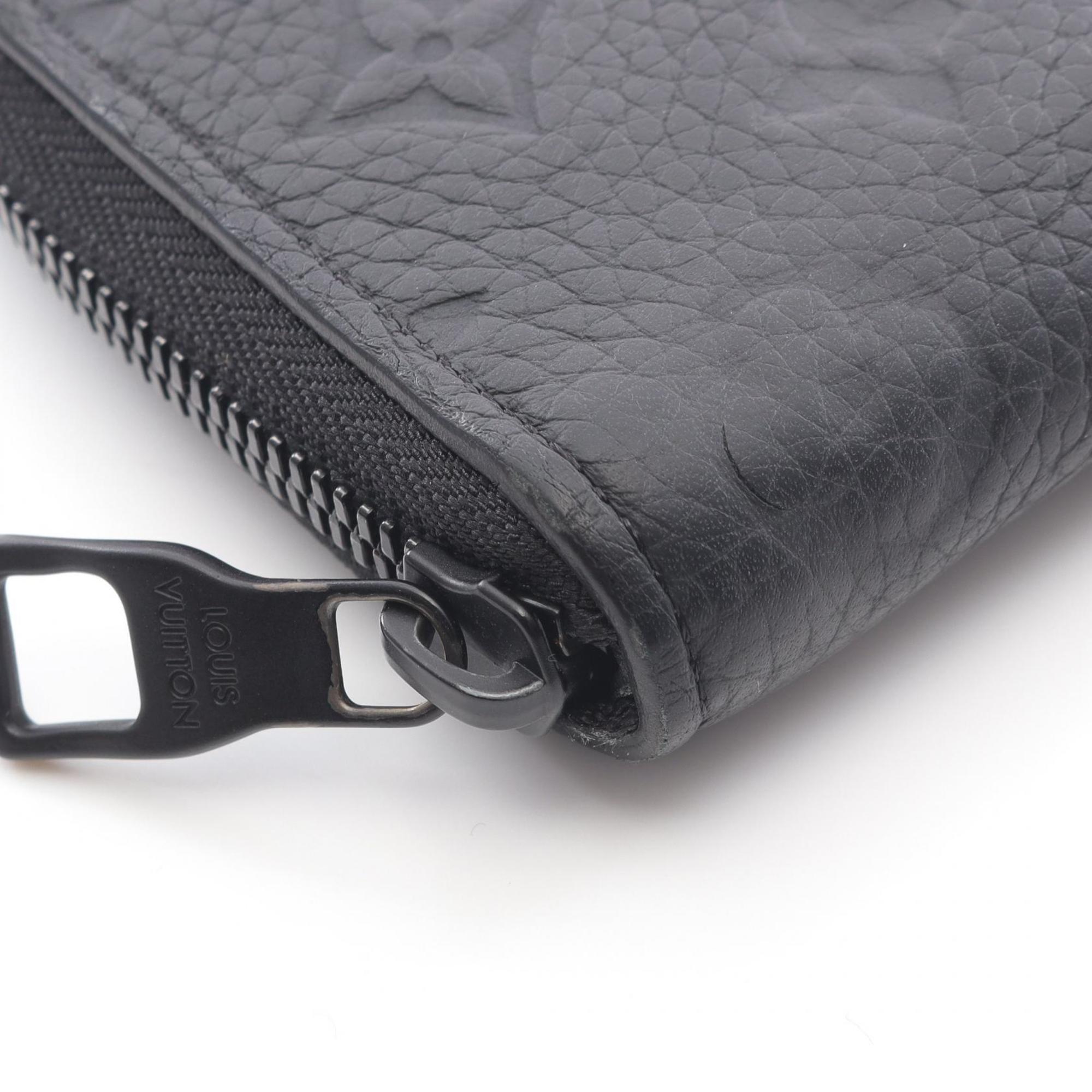 Louis Vuitton Black Noir Leather Long Wallet