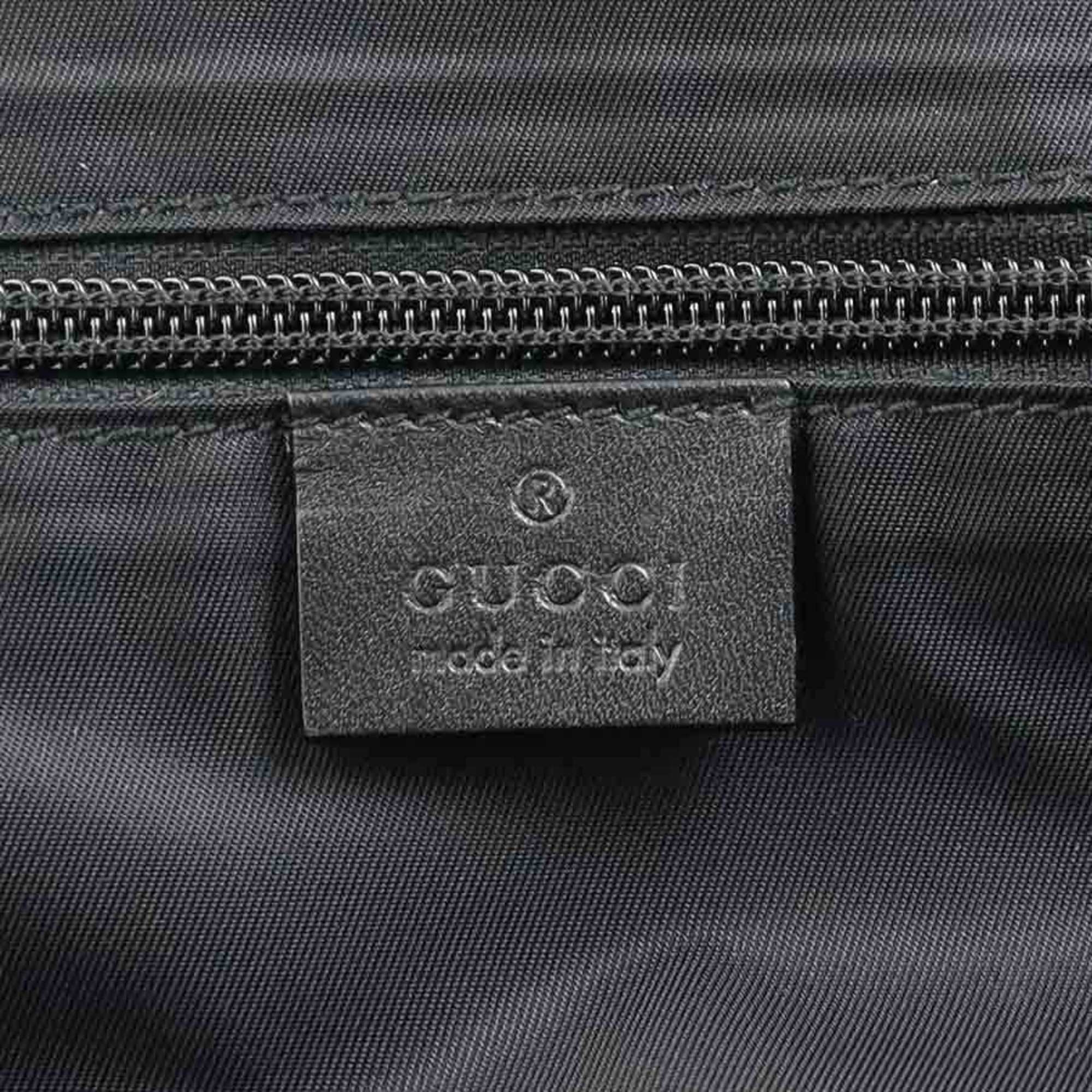 Gucci Black Nylon Leather Shoulder Bag (Pre-Owned)