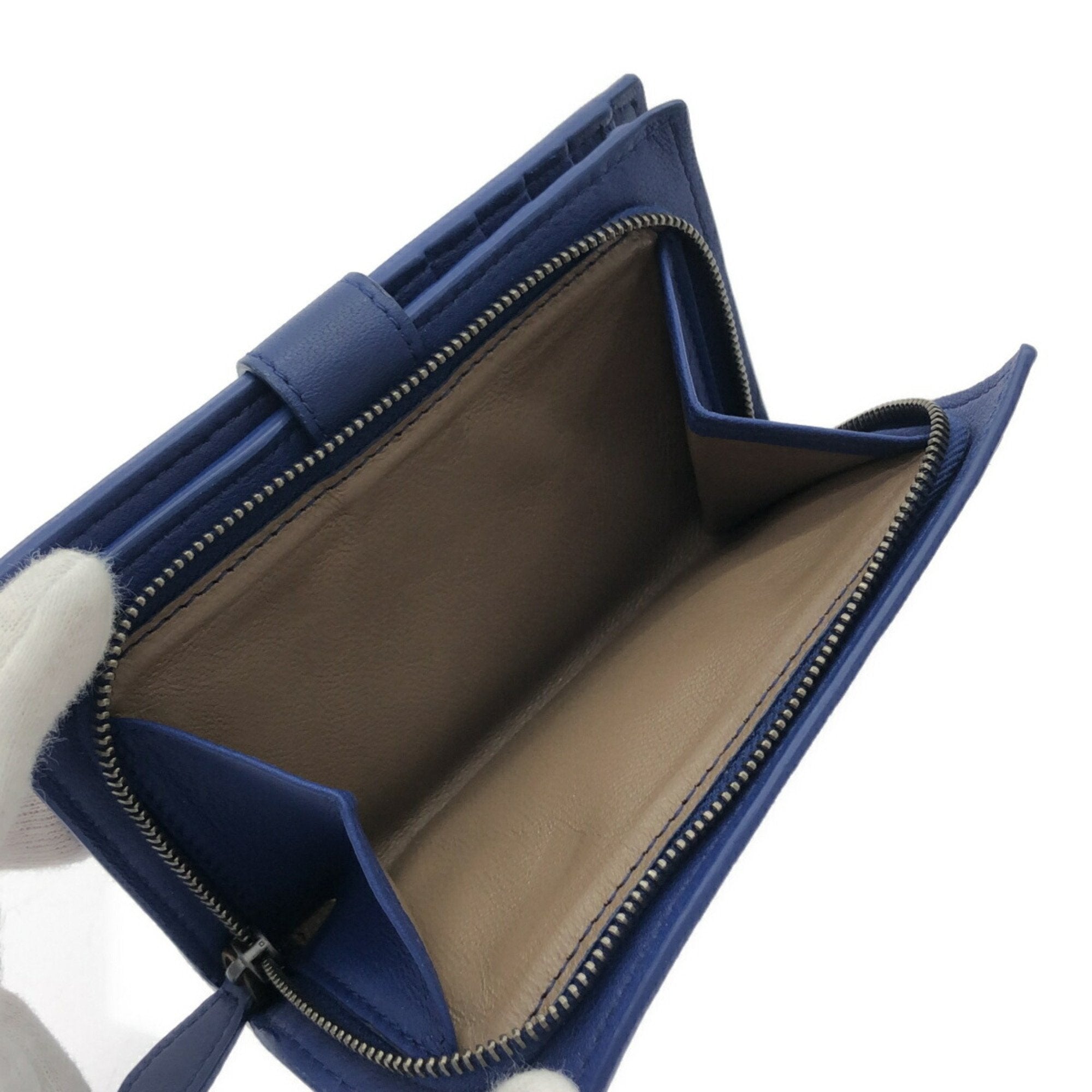 Bottega Veneta Intrecciato Blue Intrecciato Wallet (Bi-Fold)