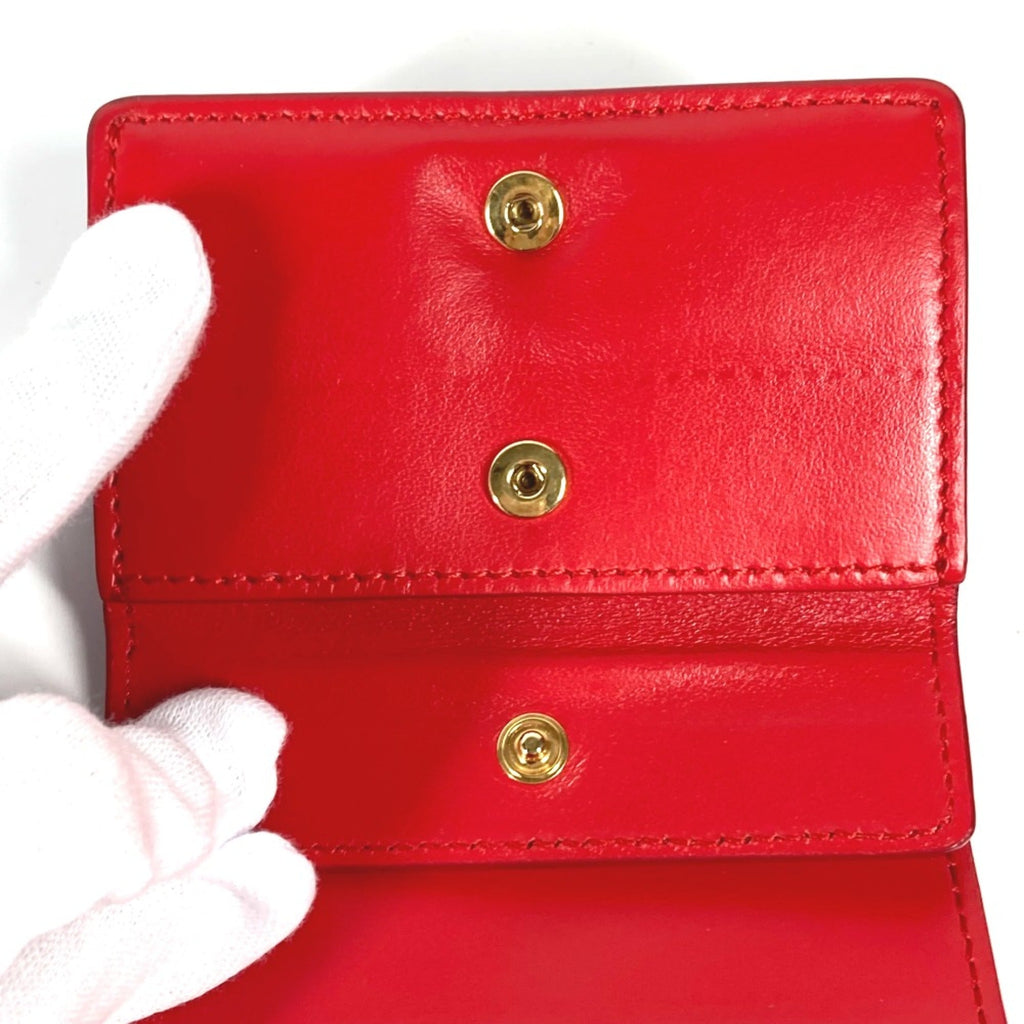 Burberry Red Leather Wallet (Bi-Fold)