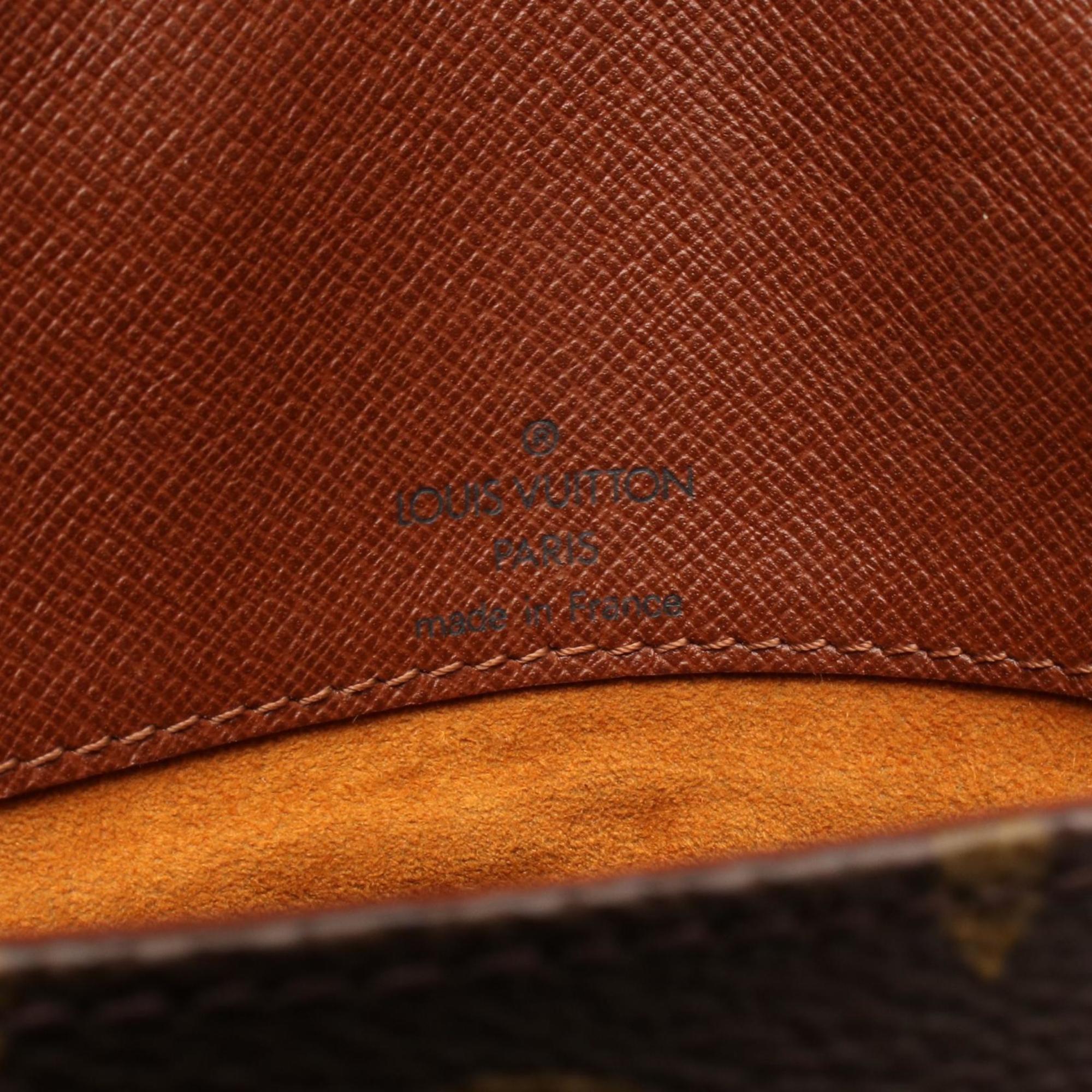 Louis Vuitton Brown Coated Canvas Leather Shoulder Bag