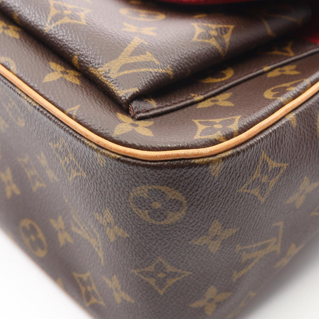 Louis Vuitton Brown Monogram Coated Canvas Leather Handbag