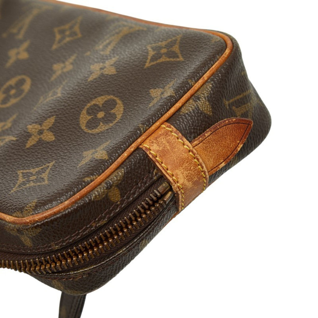 Louis Vuitton Brown Pvc Leather Pochette Shoulder Bag