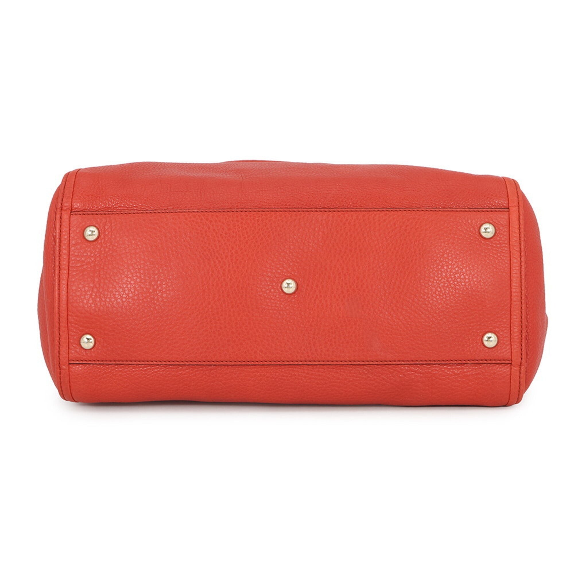Gucci Champagne Gold Orange Leather Handbag Tote Bag (Pre-Owned)