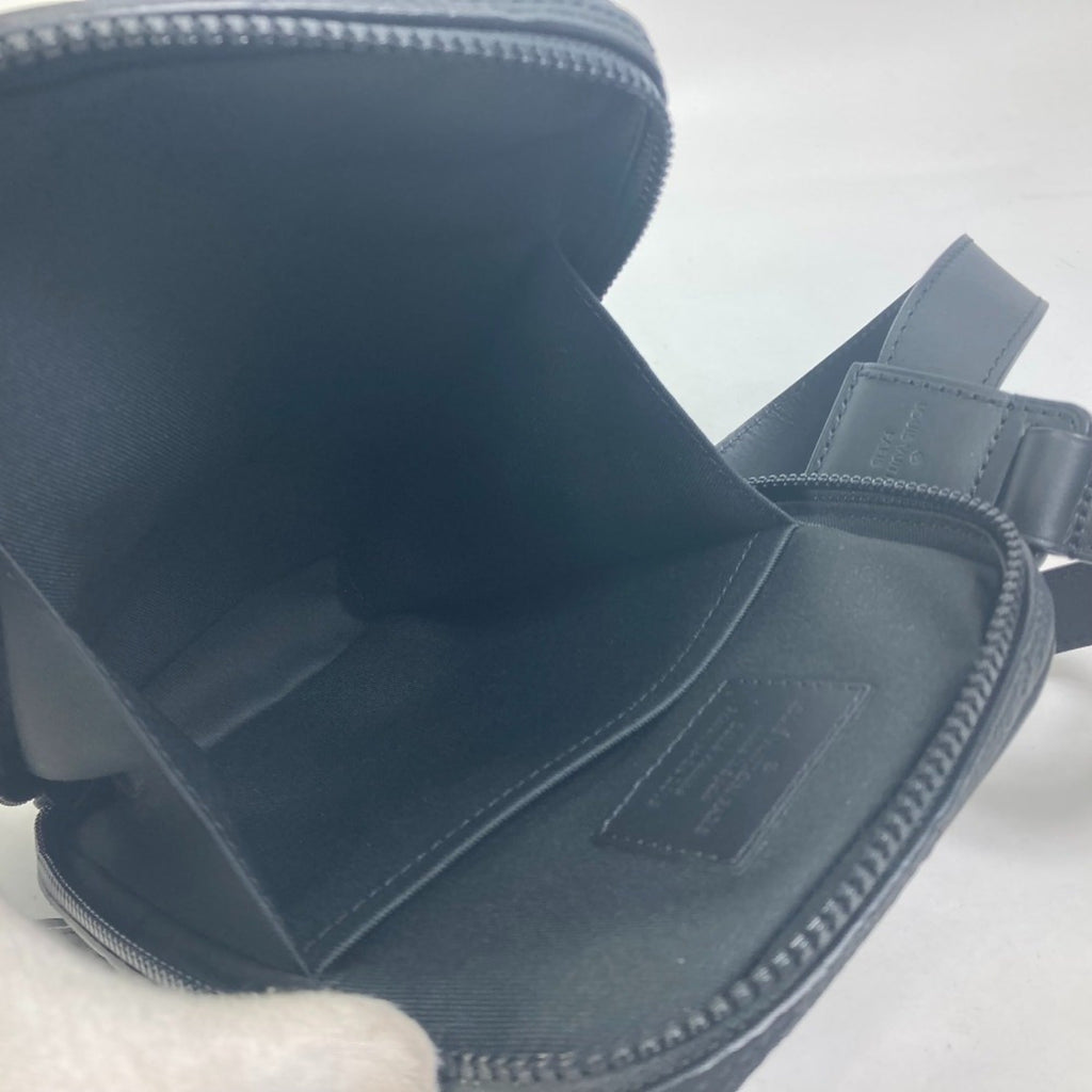 Louis Vuitton Black Orange Leather Shoulder Bag Sling Bag