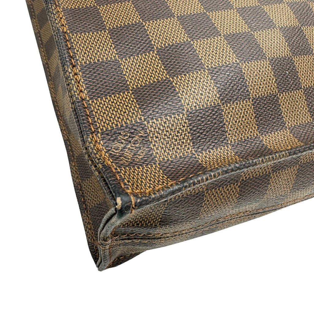 Louis Vuitton Damier Brown Ebene Damier Canvas Leather Handbag