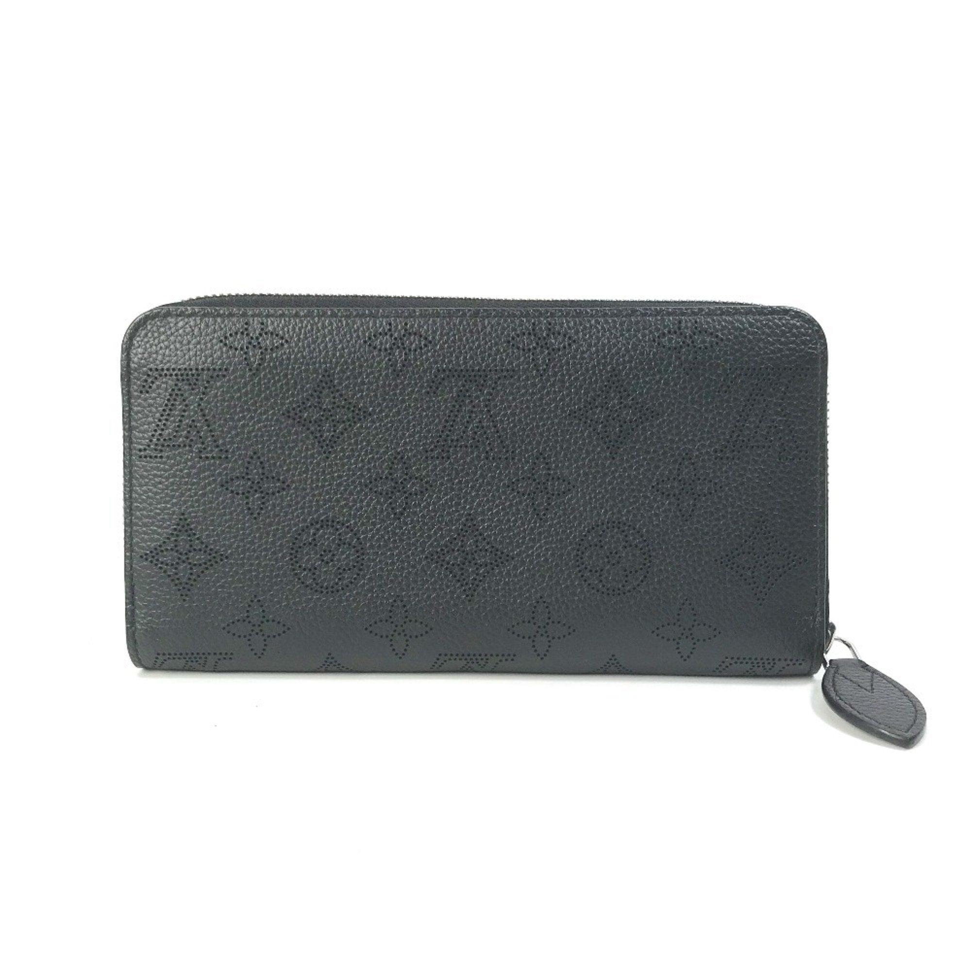 Louis Vuitton Black Mahina Leather Long Wallet