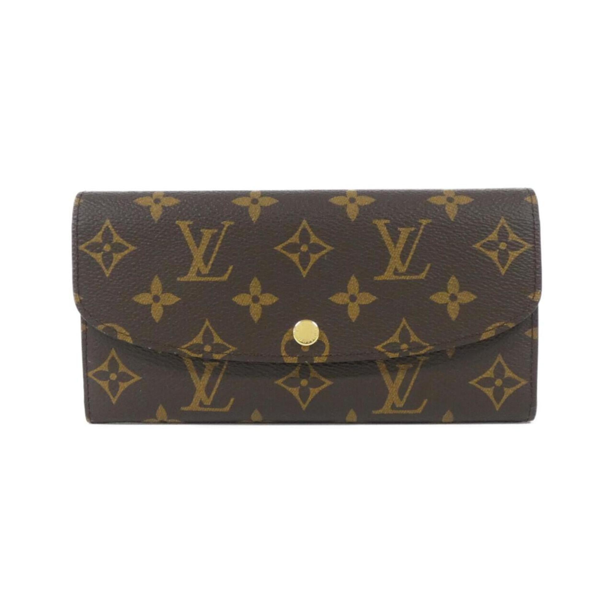 Louis Vuitton Fuchsia Marron Coated Canvas Long Wallet