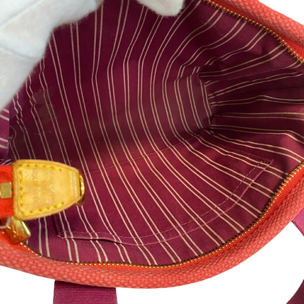 Louis Vuitton Red Color Canvas Handbag