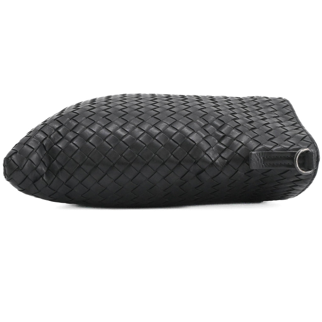 Bottega Veneta Black Intrecciato Leather Shoulder Bag