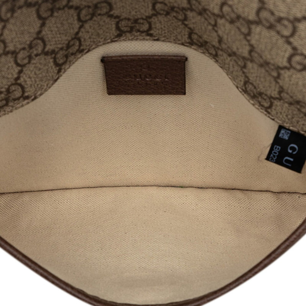Gucci Sherry Line Beige Brown Pvc Leather Shoulder Bag (Pre-Owned)