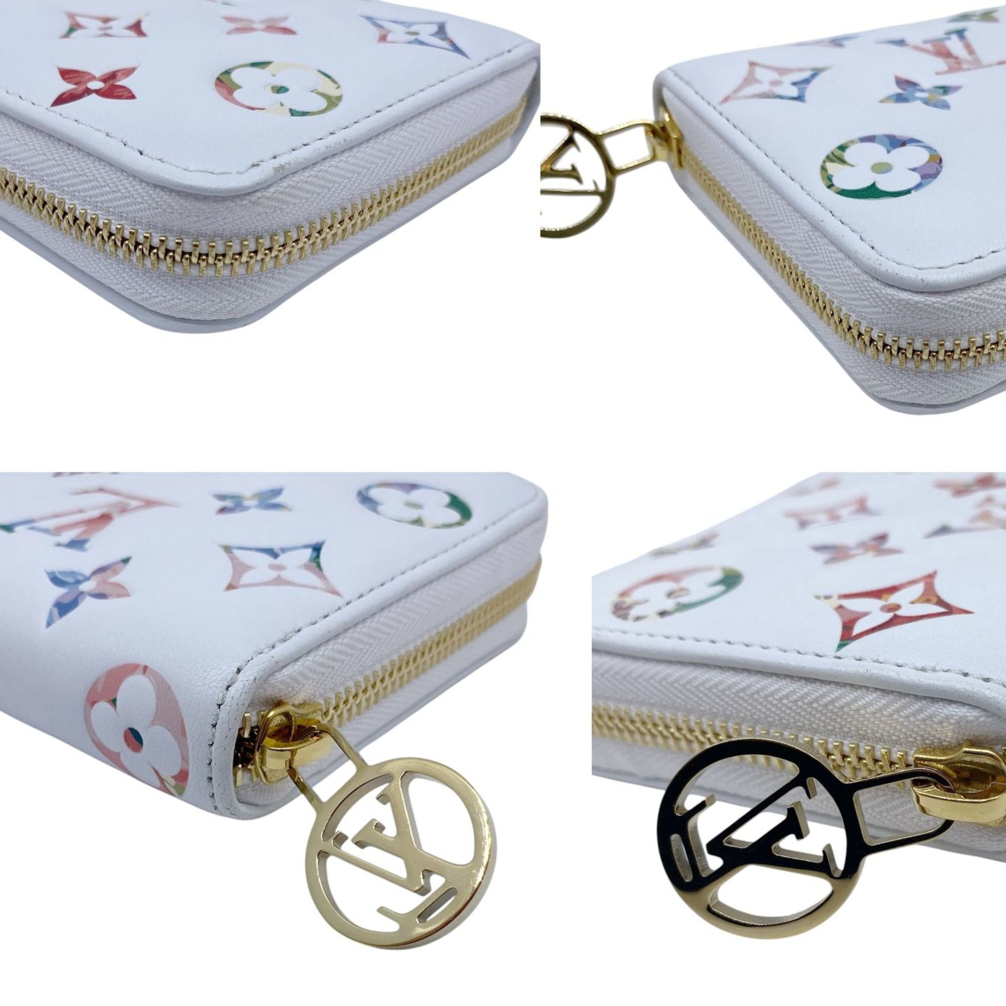 Louis Vuitton Multi-Color White Leather Long Wallet