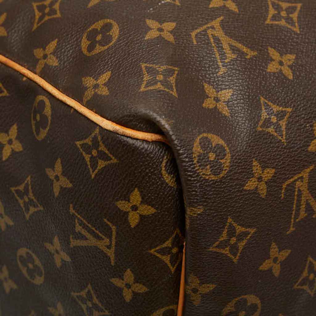 Louis Vuitton Brown Pvc Leather Boston Bag
