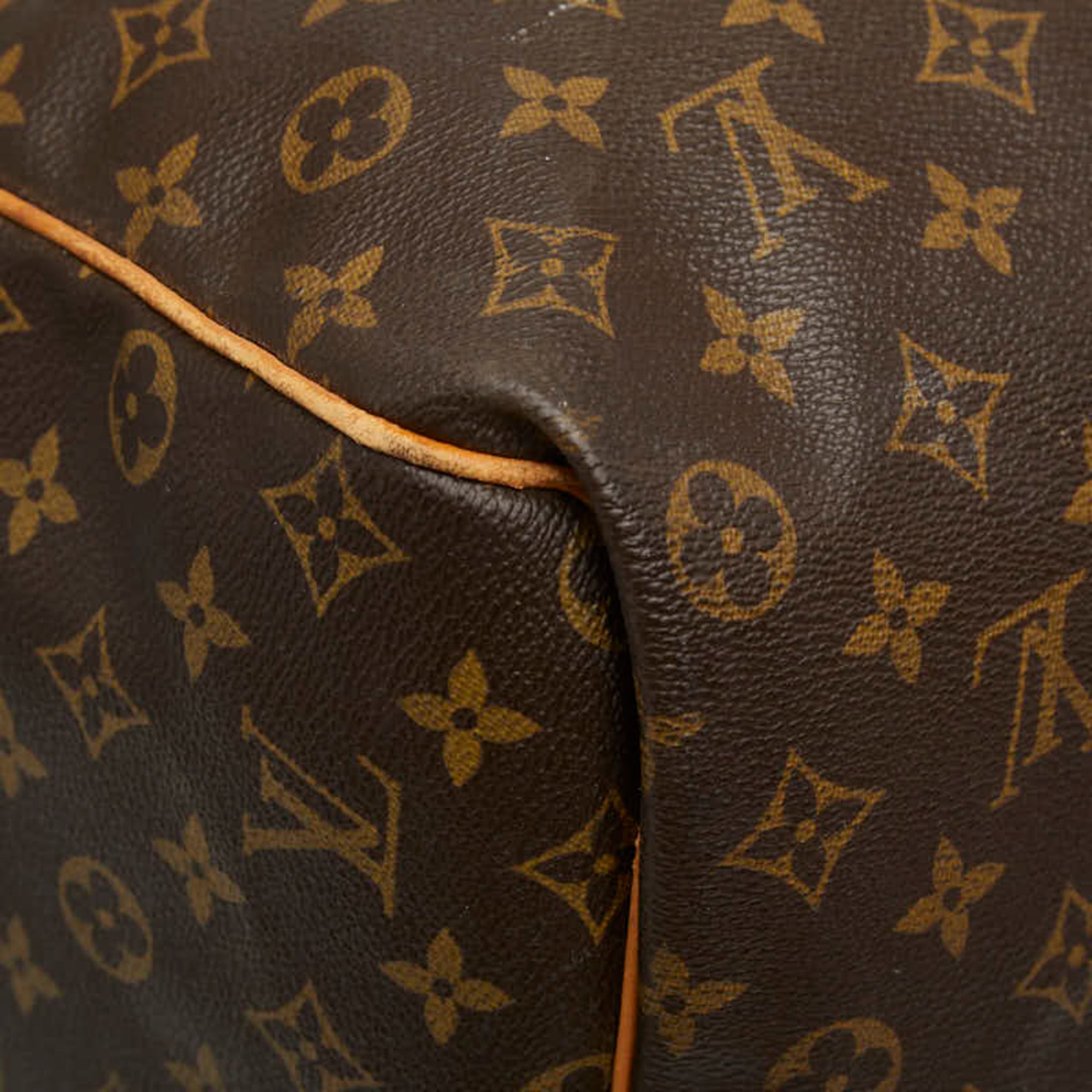 Louis Vuitton Brown Pvc Leather Boston Bag