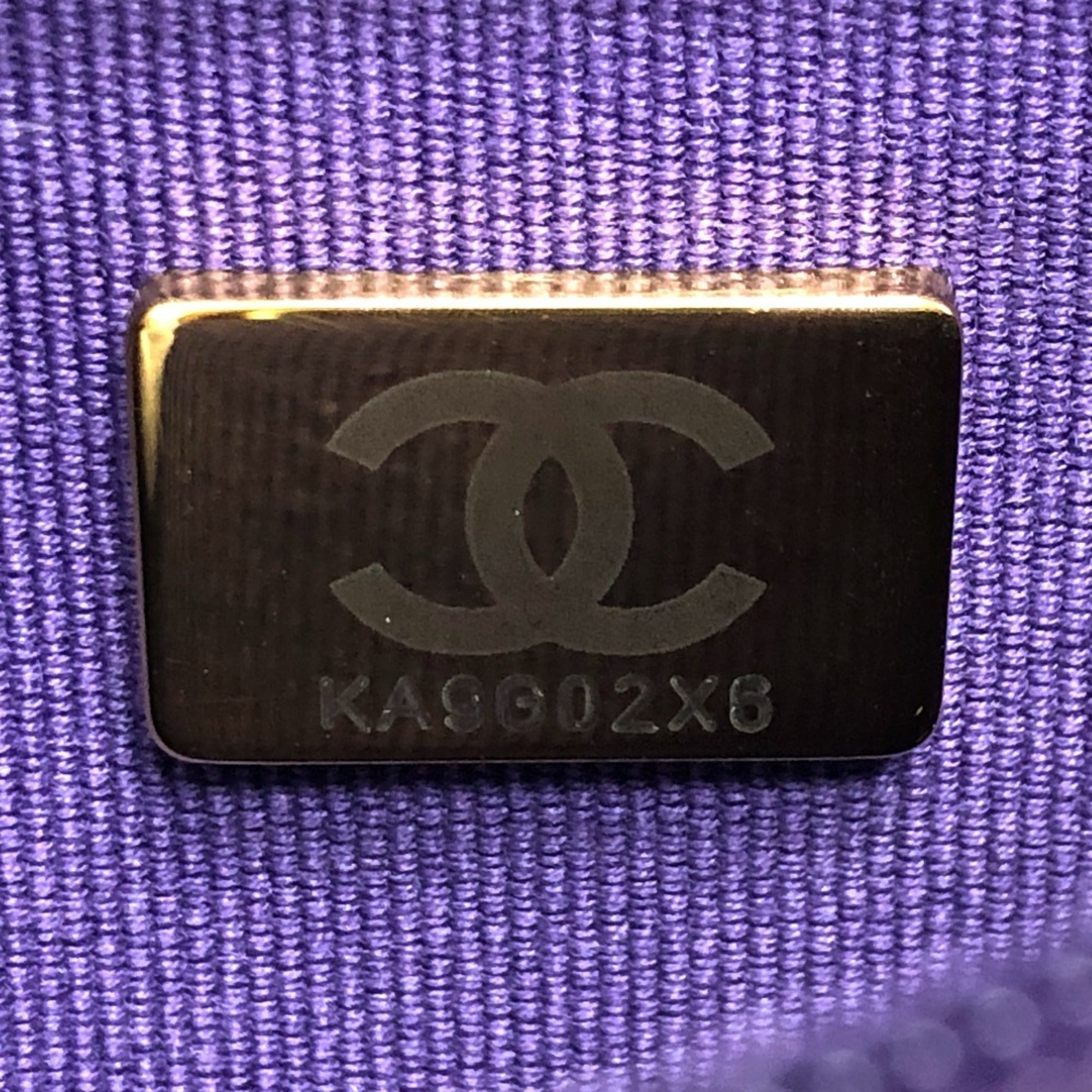 Chanel Matelasse Purple Caviar Leather Shoulder Bag