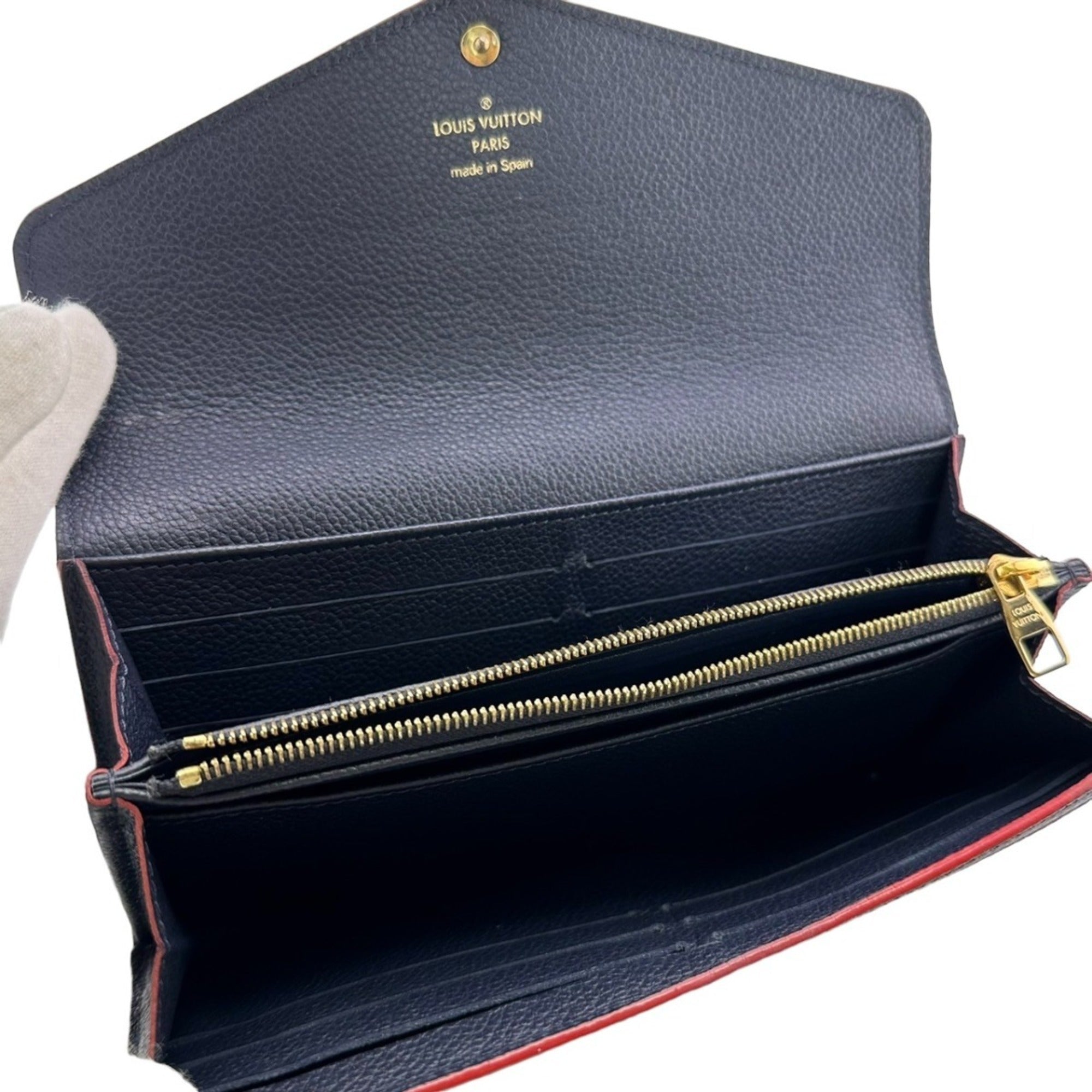 Louis Vuitton Marine Rouge Monogram Empreinte Long Wallet