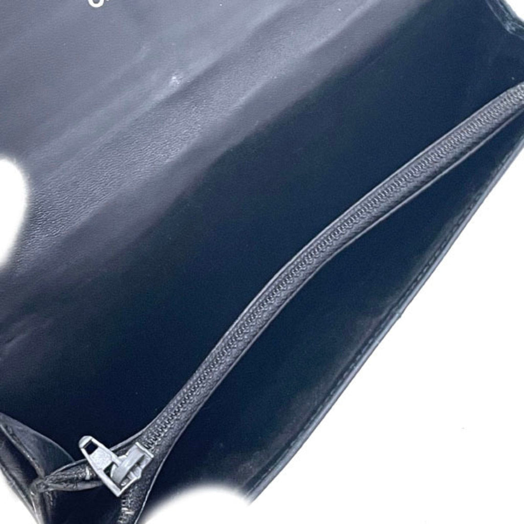 Chanel Black Leather Nylon Long Wallet (Bi-Fold)
