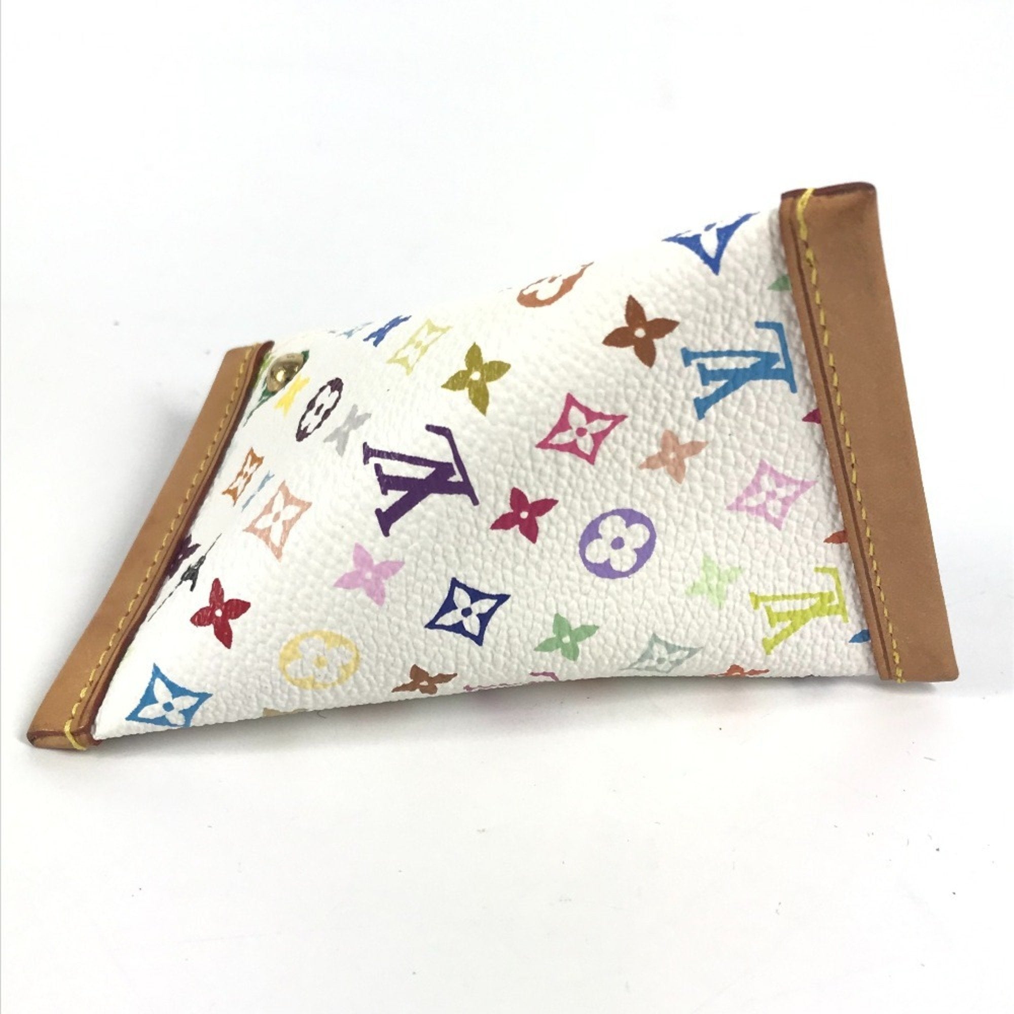 Louis Vuitton Blanc White Monogram Multicolore Coin Purse/Coin Case