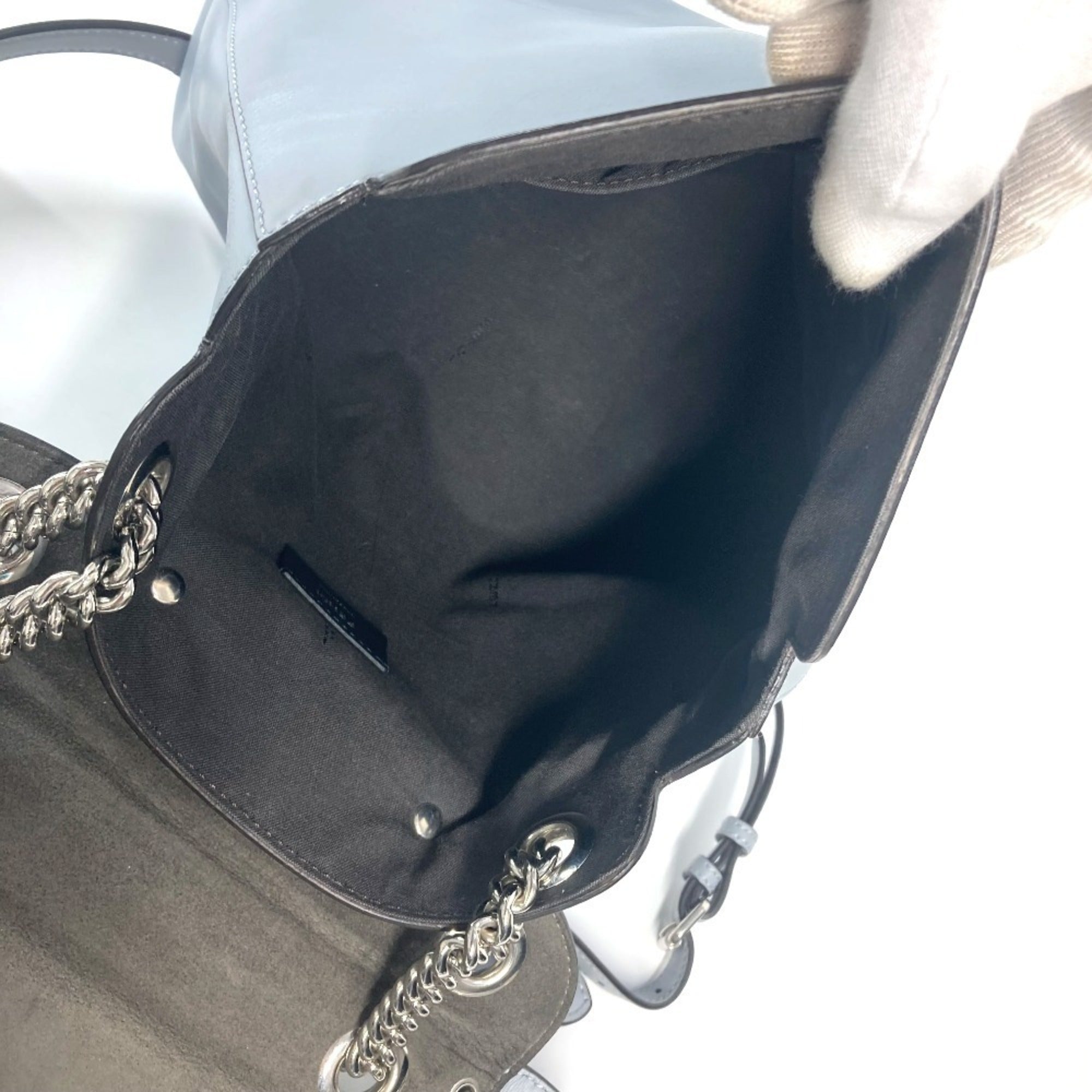 Fendi Blue Leather Backpack