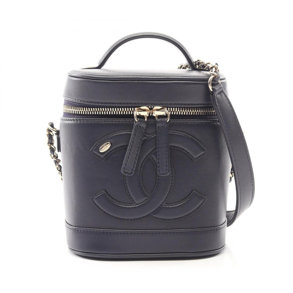 Chanel Navy Leather Handbag