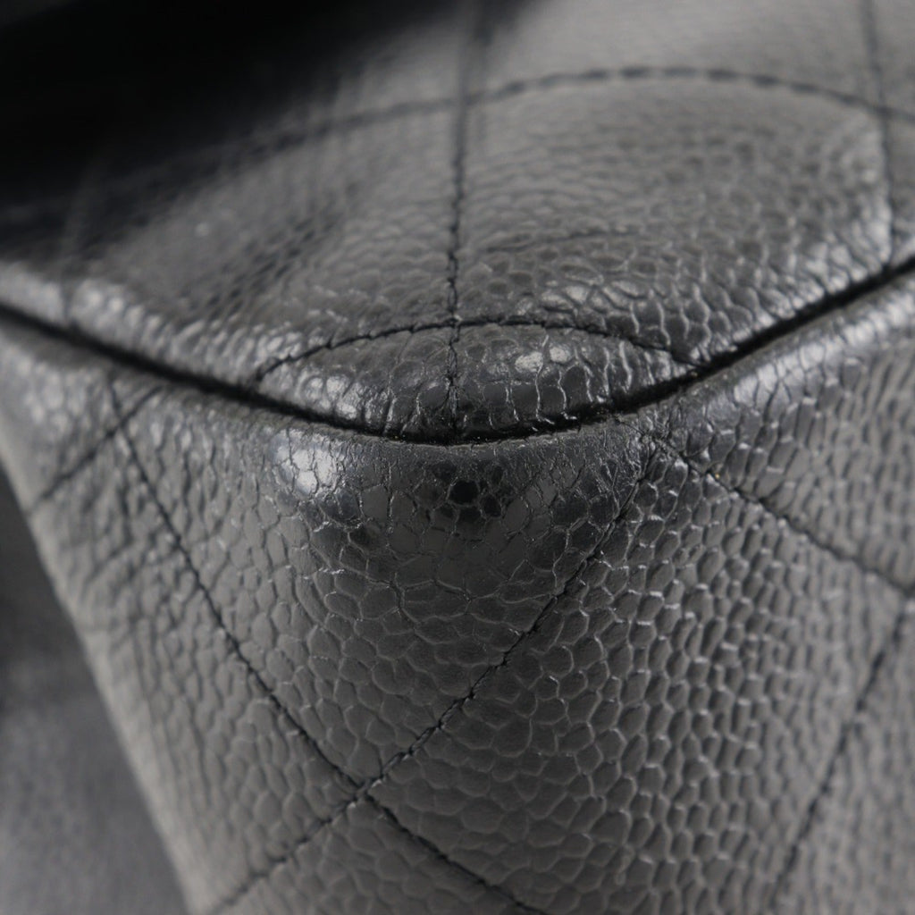 Chanel Black Caviar Leather Shoulder Bag
