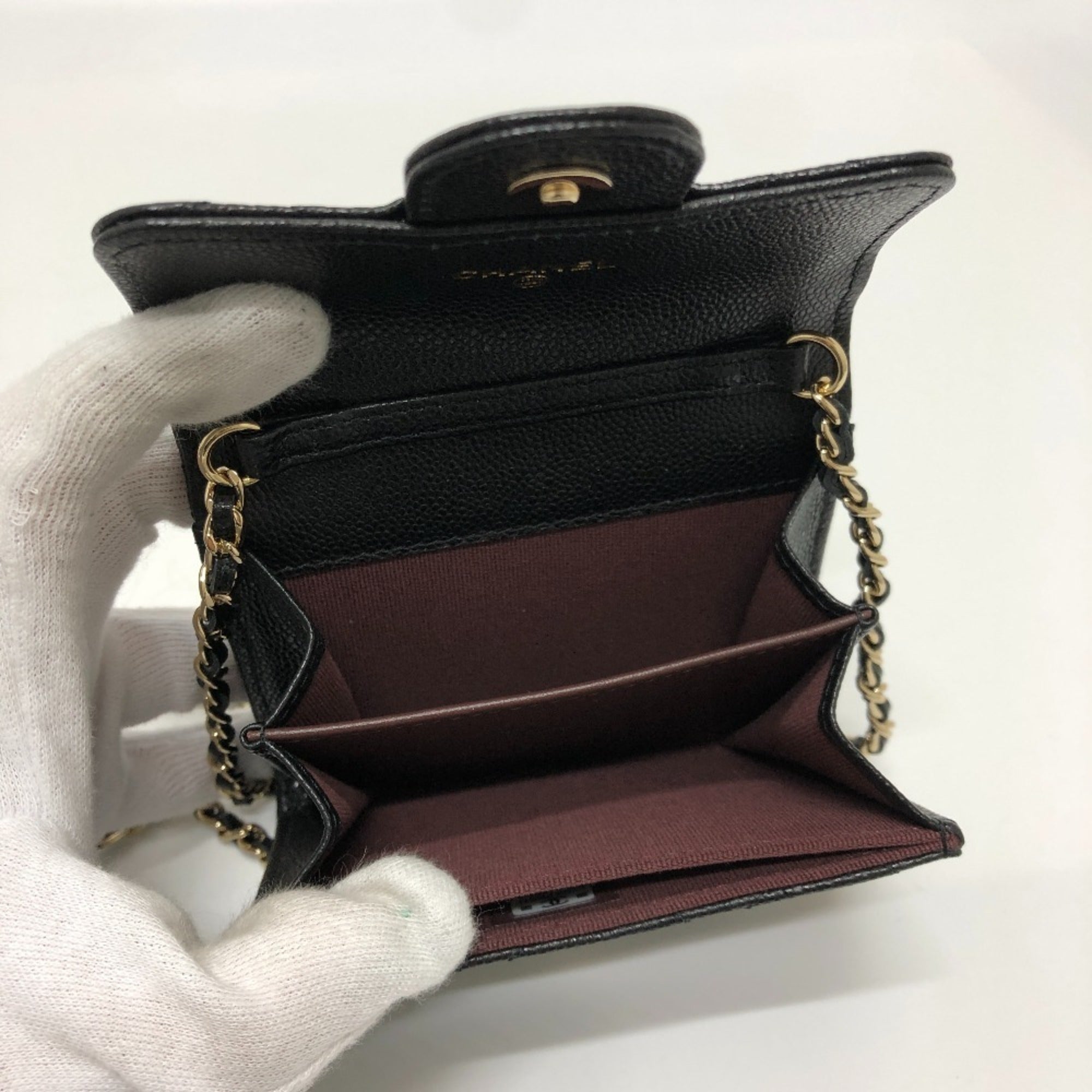 Chanel Matelasse Black Grained Calfskin Shoulder Bag