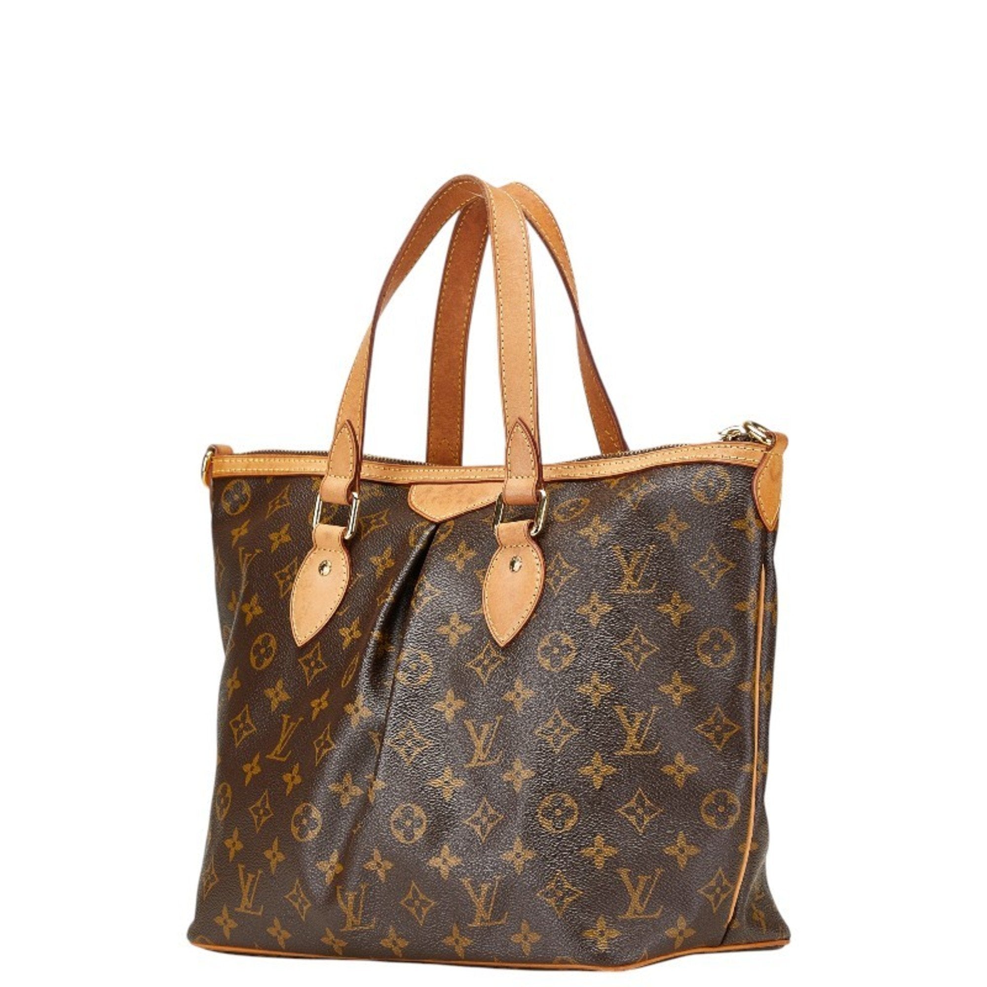 Louis Vuitton Brown Pvc Leather Handbag Shoulder Bag
