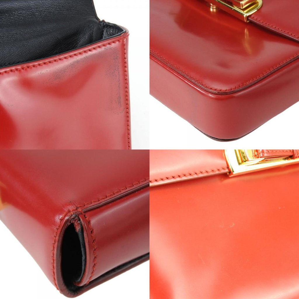 Prada Red Color Leather Handbag