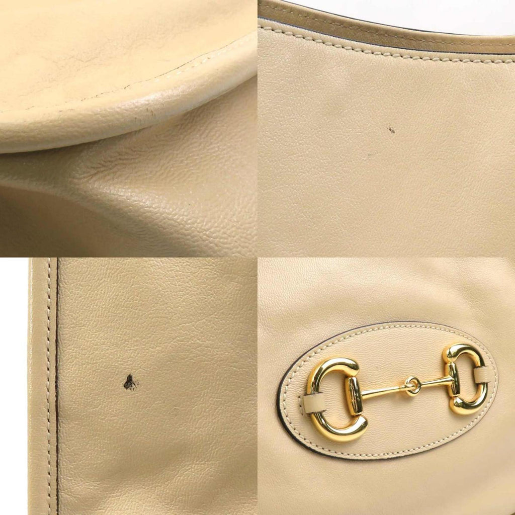 Gucci Beige Leather Shoulder Bag (Pre-Owned)