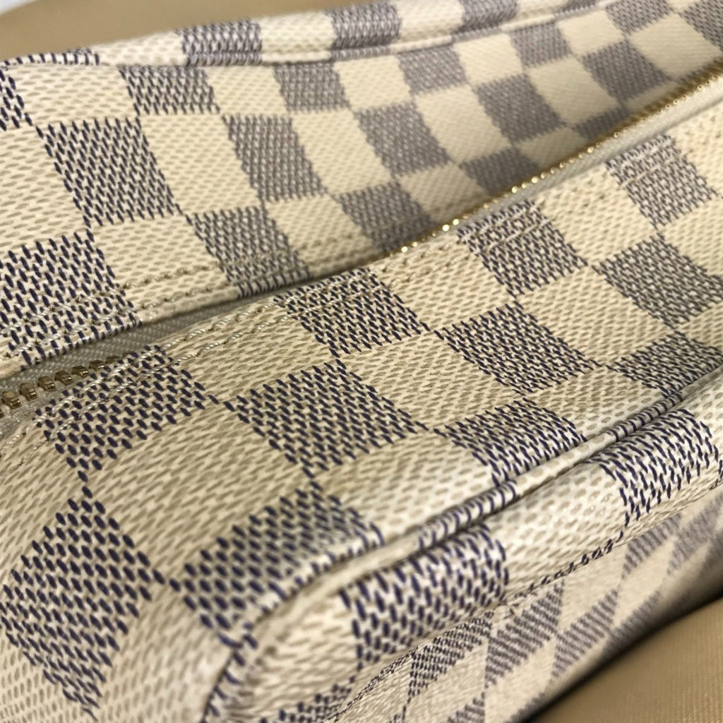 Louis Vuitton White Yellow Damier Azur Shoulder Bag