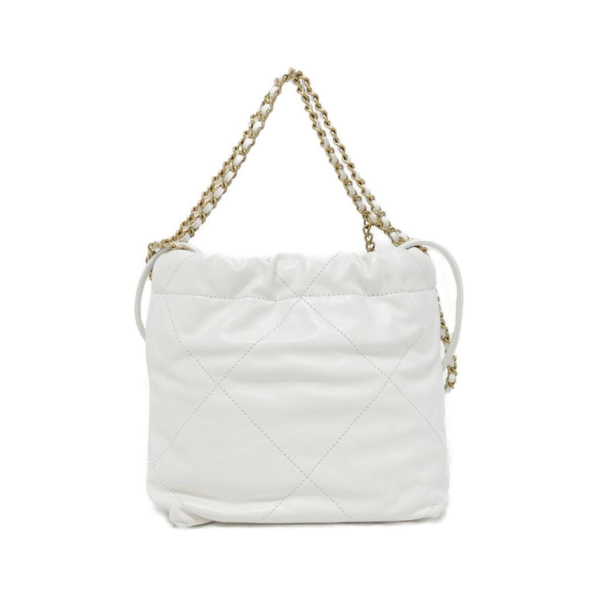 Chanel White Leather Handbag
