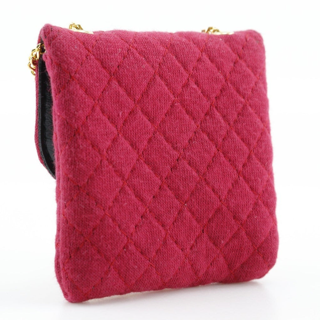 Chanel Red Color Cotton Pouch