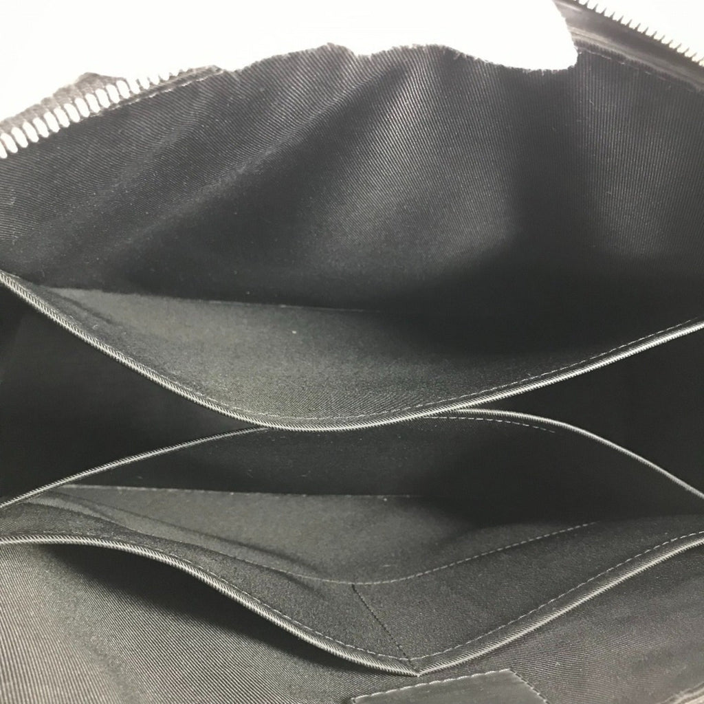 Louis Vuitton Black Noir Leather Briefcase Handbag Tote Bag