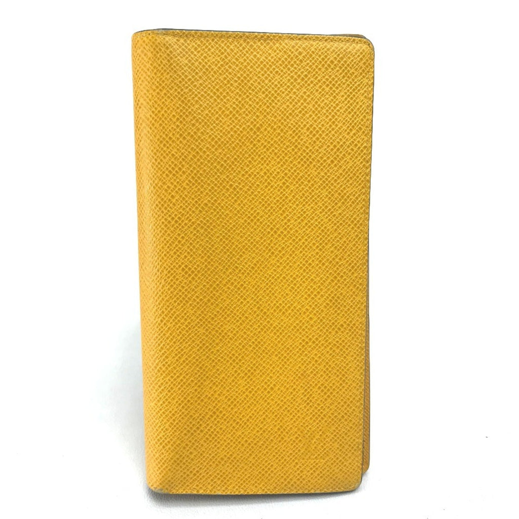 Louis Vuitton Taiga Jaune Yellow Taiga Leather Long Wallet